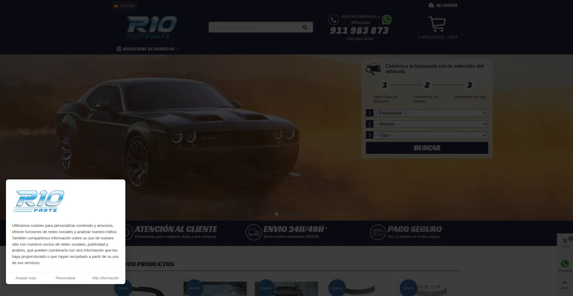 Recambiosdiez.com Screenshot