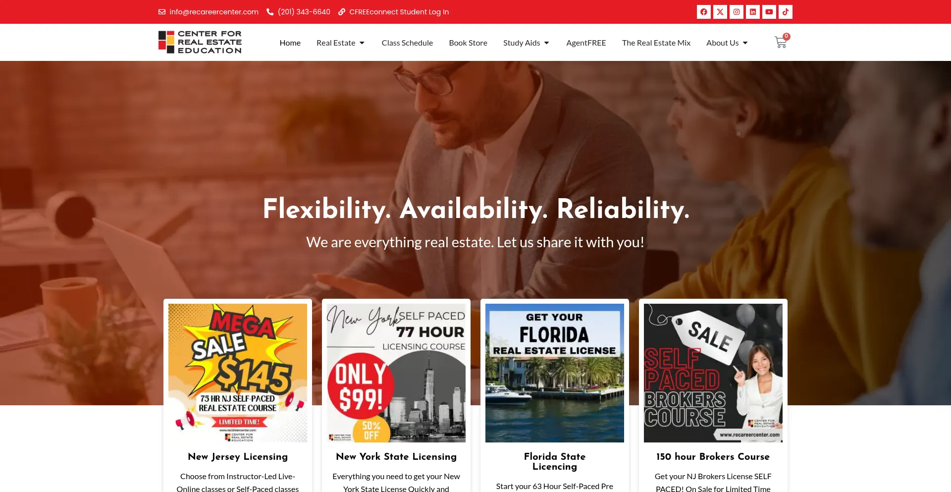 Website screenshot of Recareercenter.com