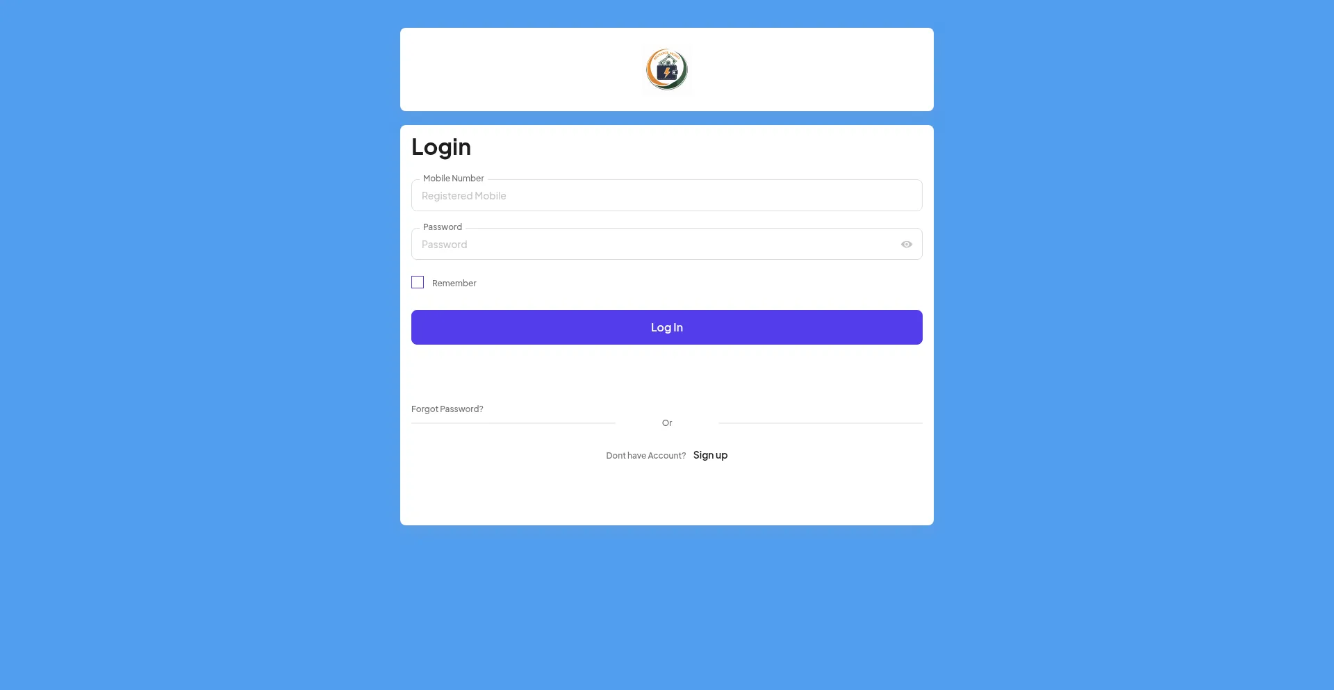 Website screenshot of Rechargemoney.in