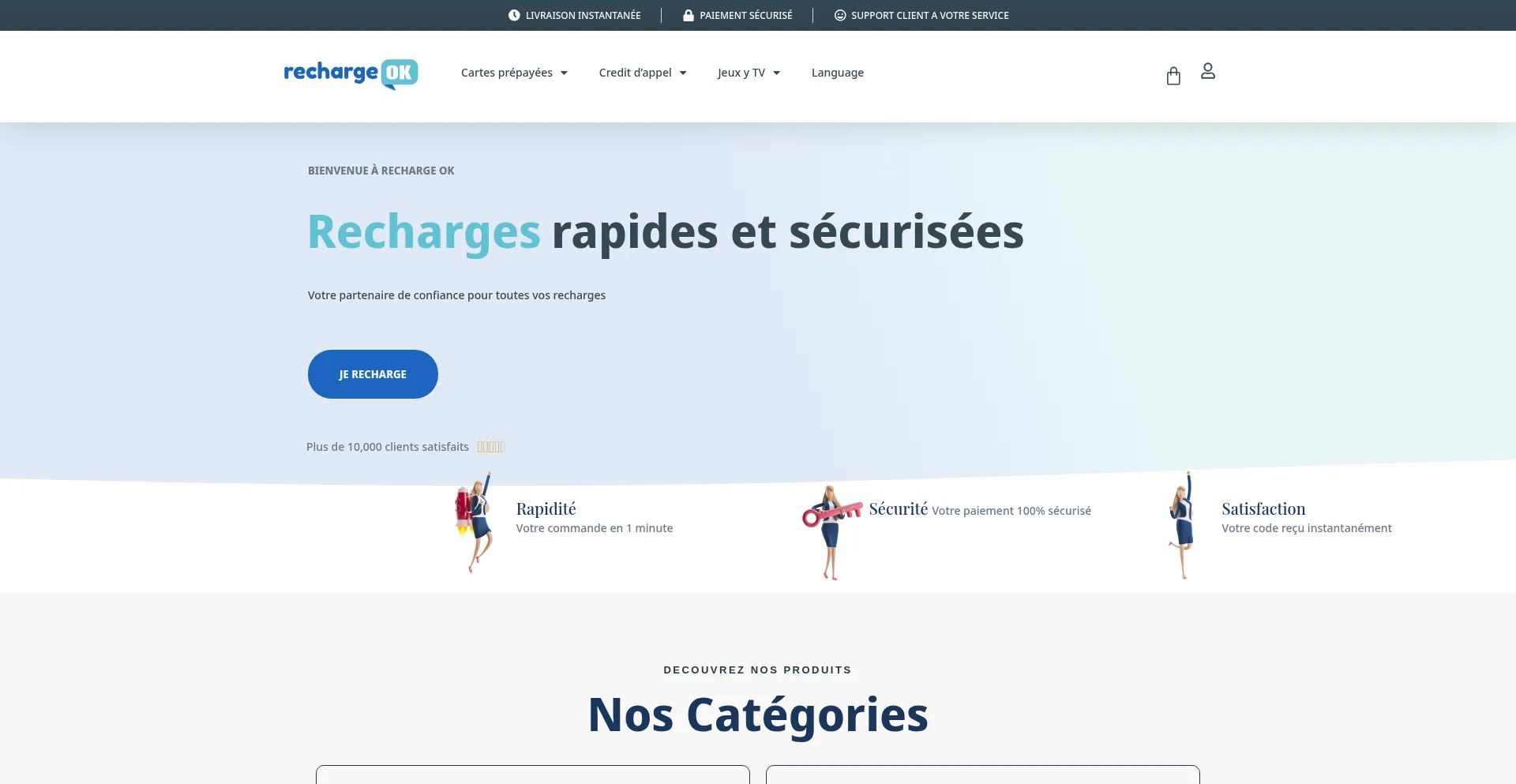 Rechargeok.com Screenshot