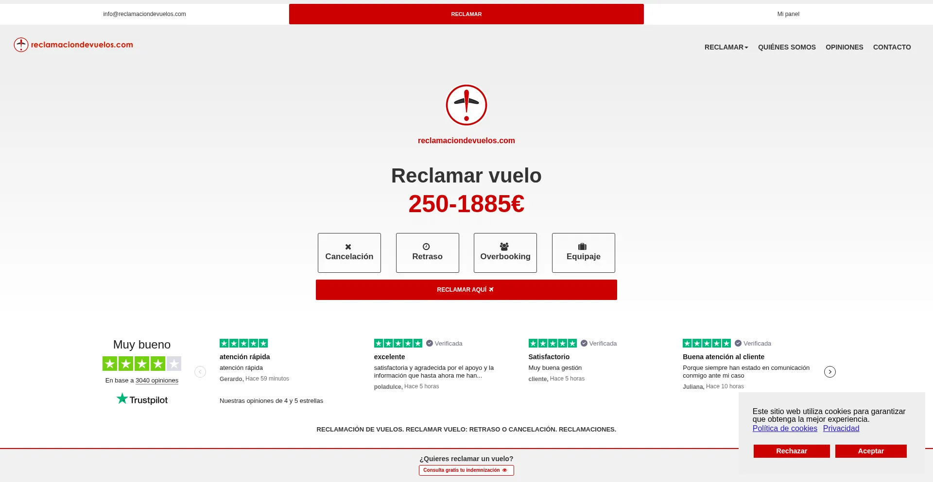 Is Reclamaciondevuelos.com Safe?