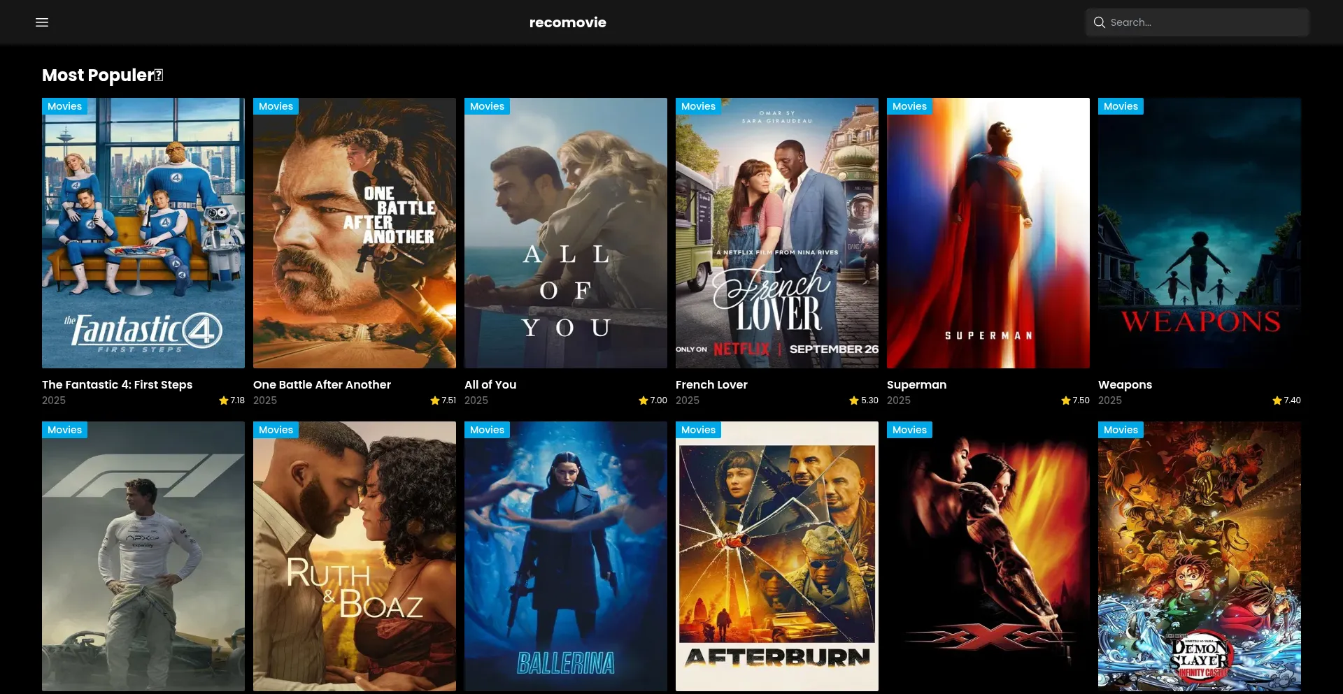 Recomovie.site Screenshot