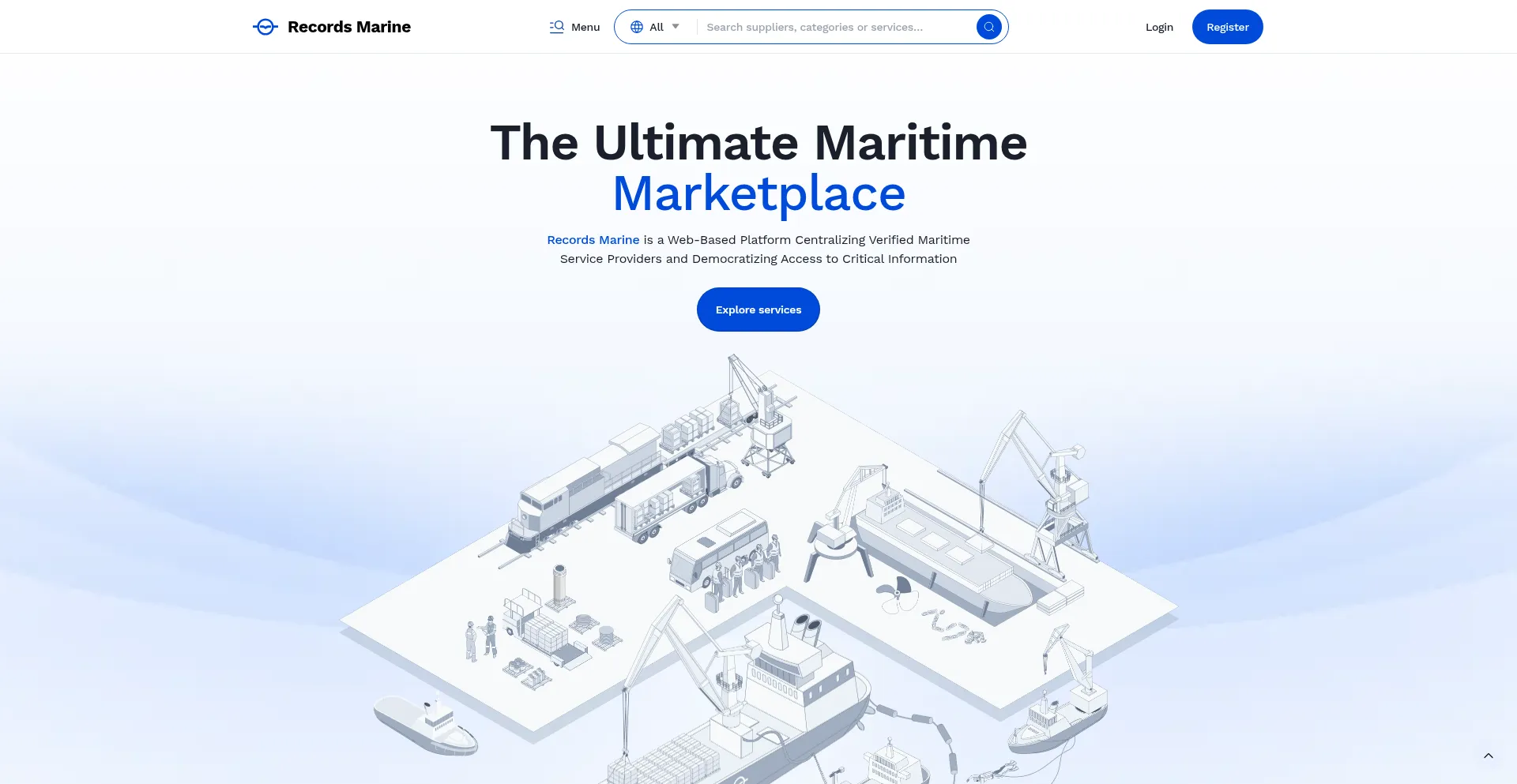 Website screenshot of Recordsmarine.com