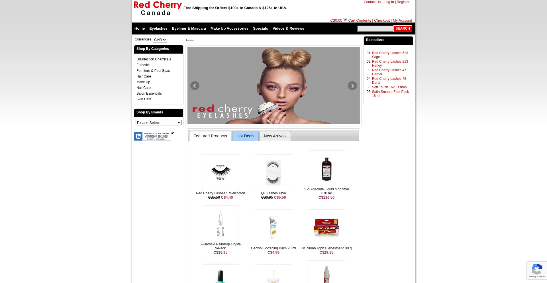 Website screenshot of Redcherrycanada.com