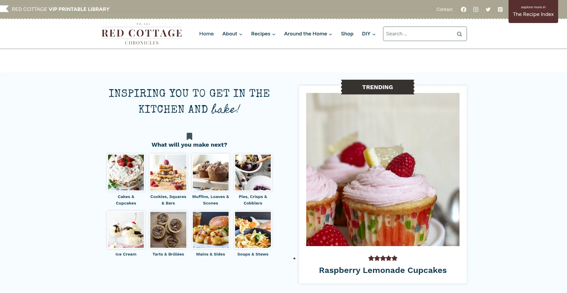 Redcottagechronicles.com Screenshot