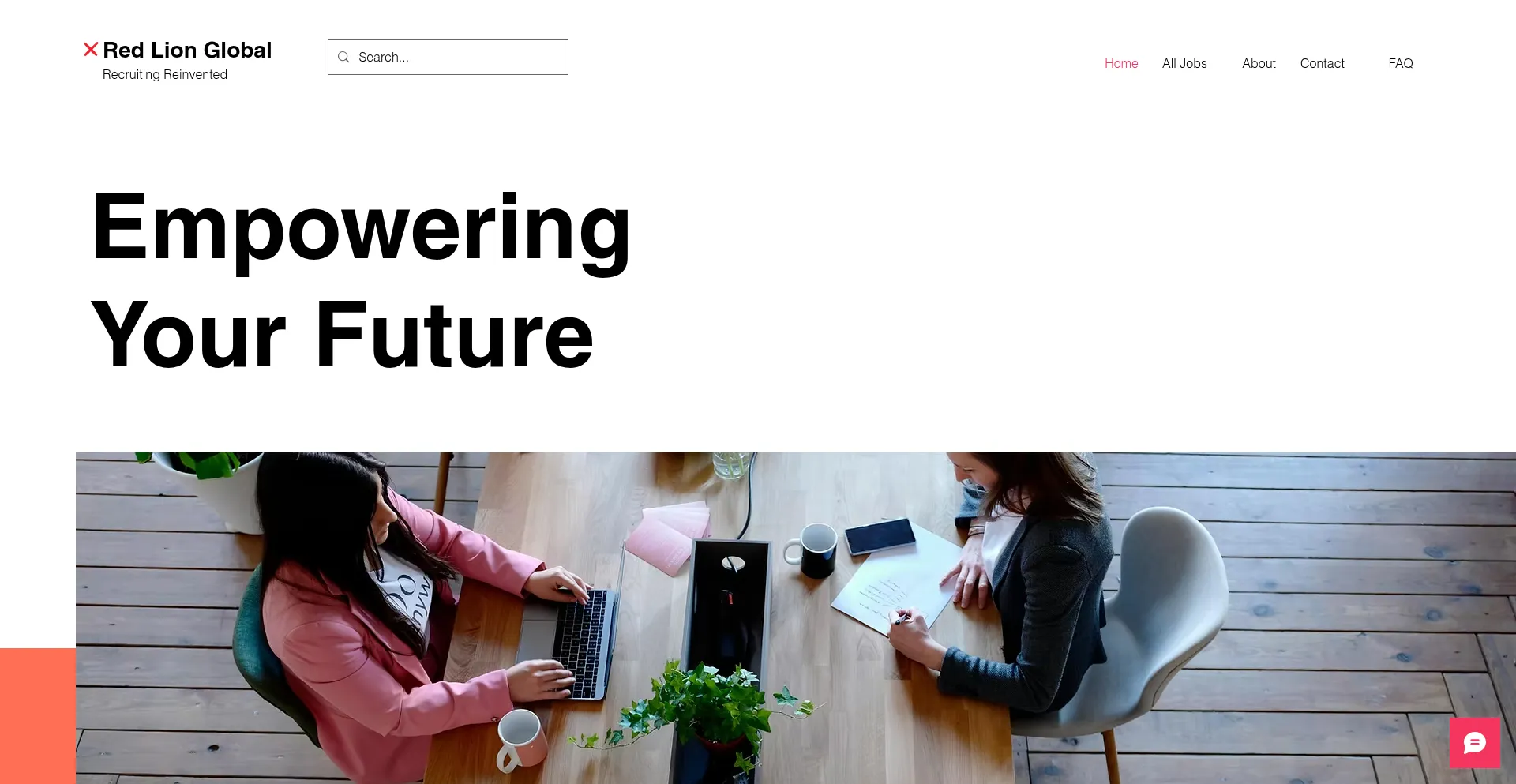 Website screenshot of Redlioncareers.com