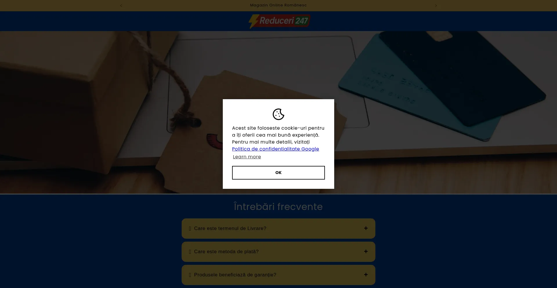 Website screenshot of Reduceri247.shop