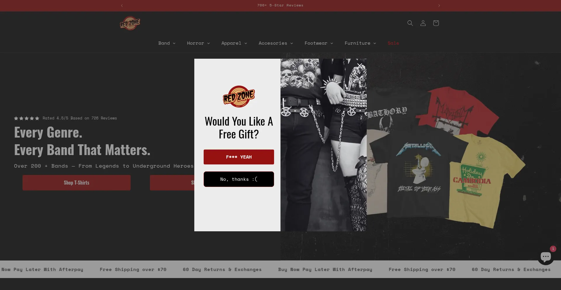 Redzoneshop.com Screenshot