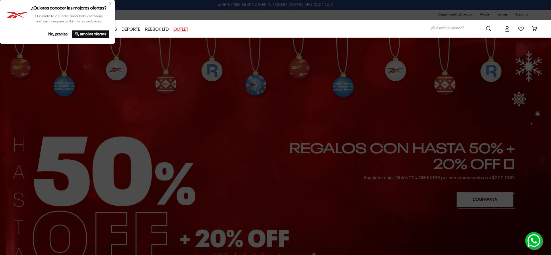 Reebok.co Screenshot