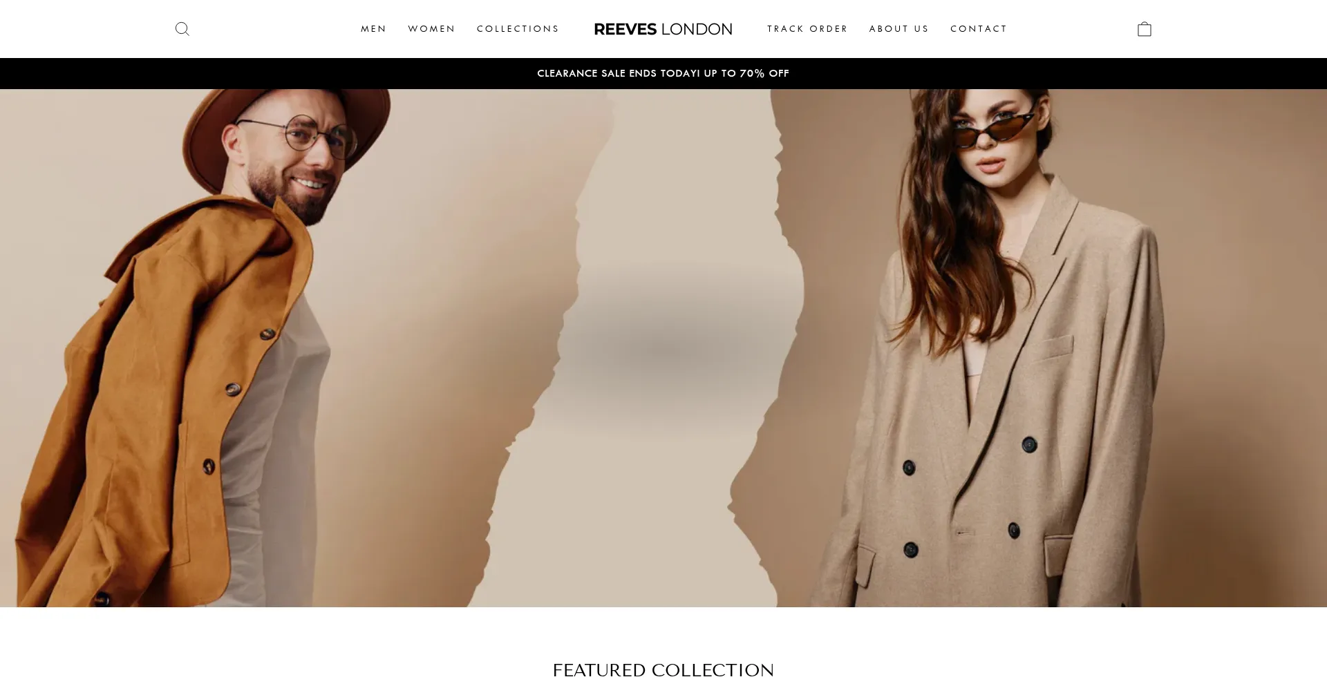 Website screenshot of Reeves-london.co.uk