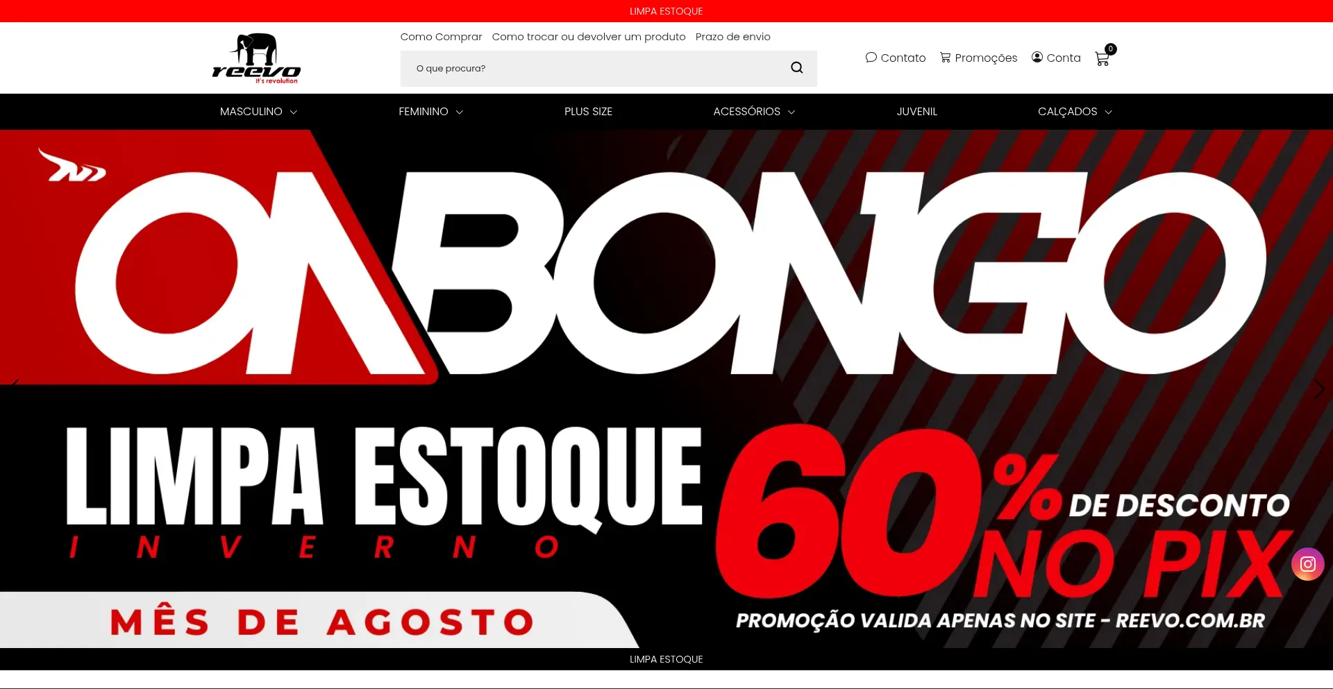 Website screenshot of Reevo.com.br