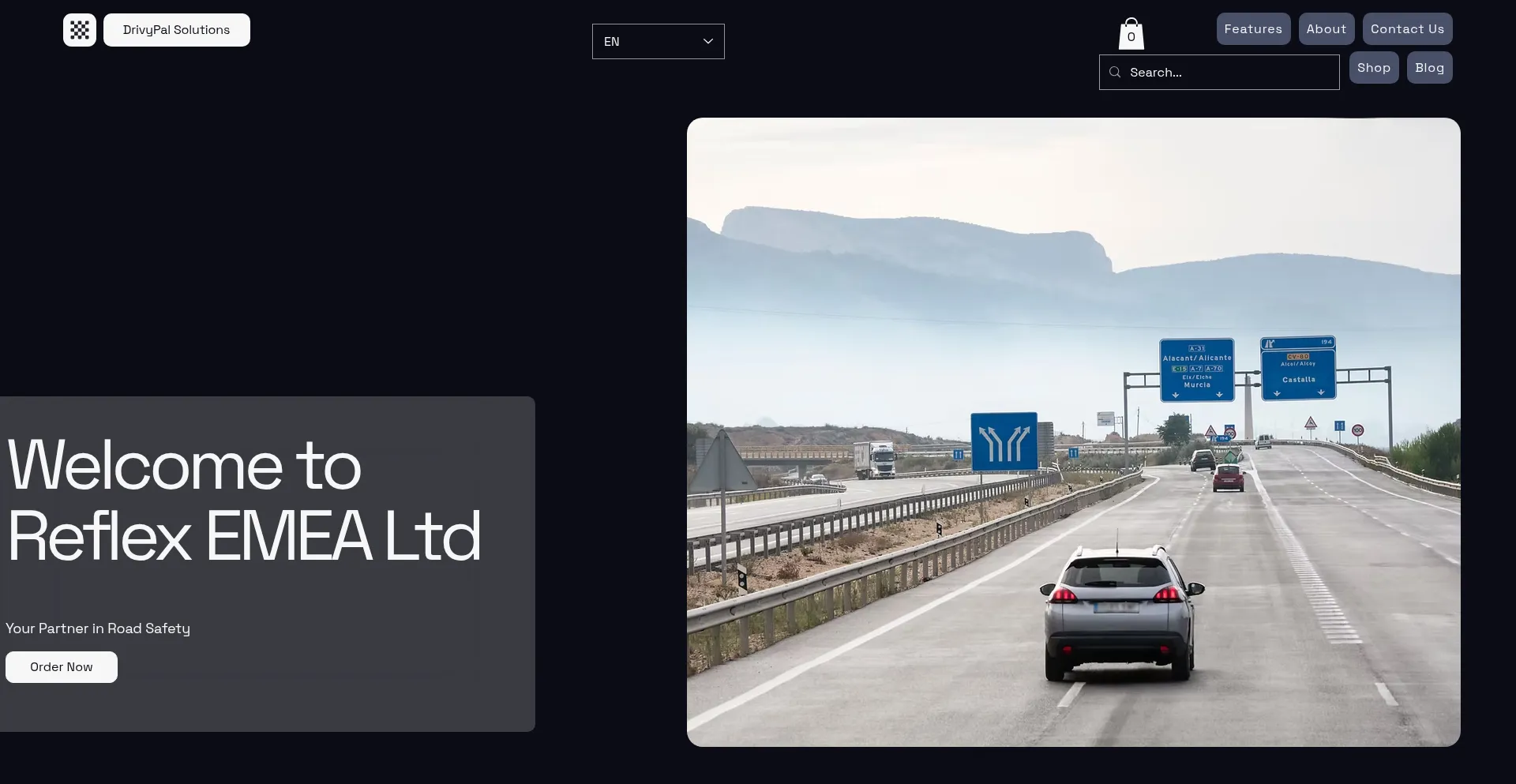 Website screenshot of Reflex-traffic-safety.com