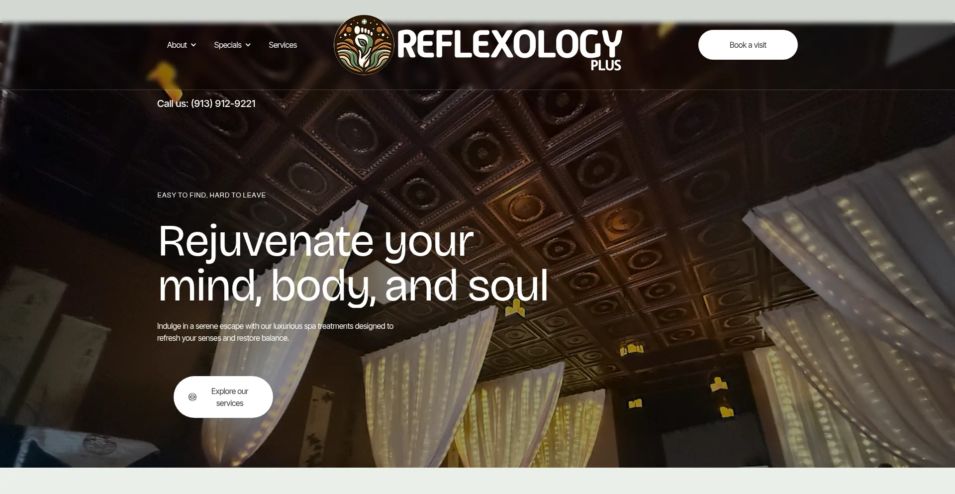 Website screenshot of Reflexologyplus.co