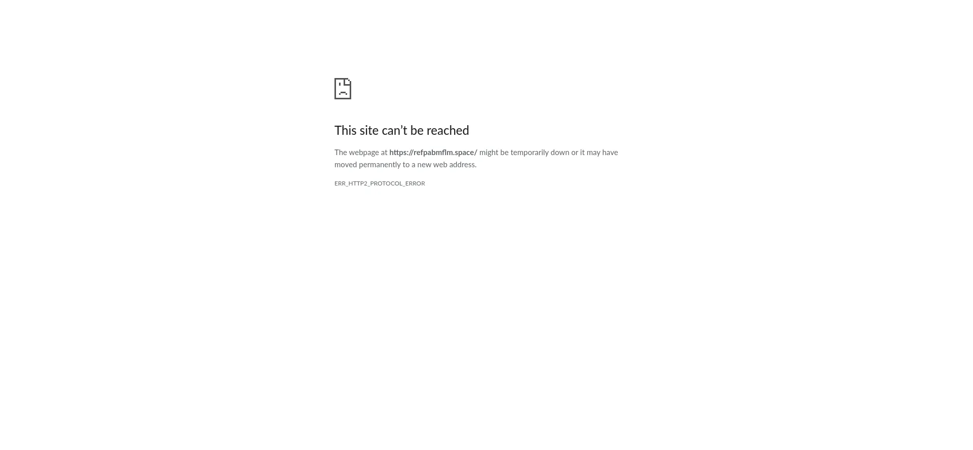 Website screenshot of Refpabmflm.space