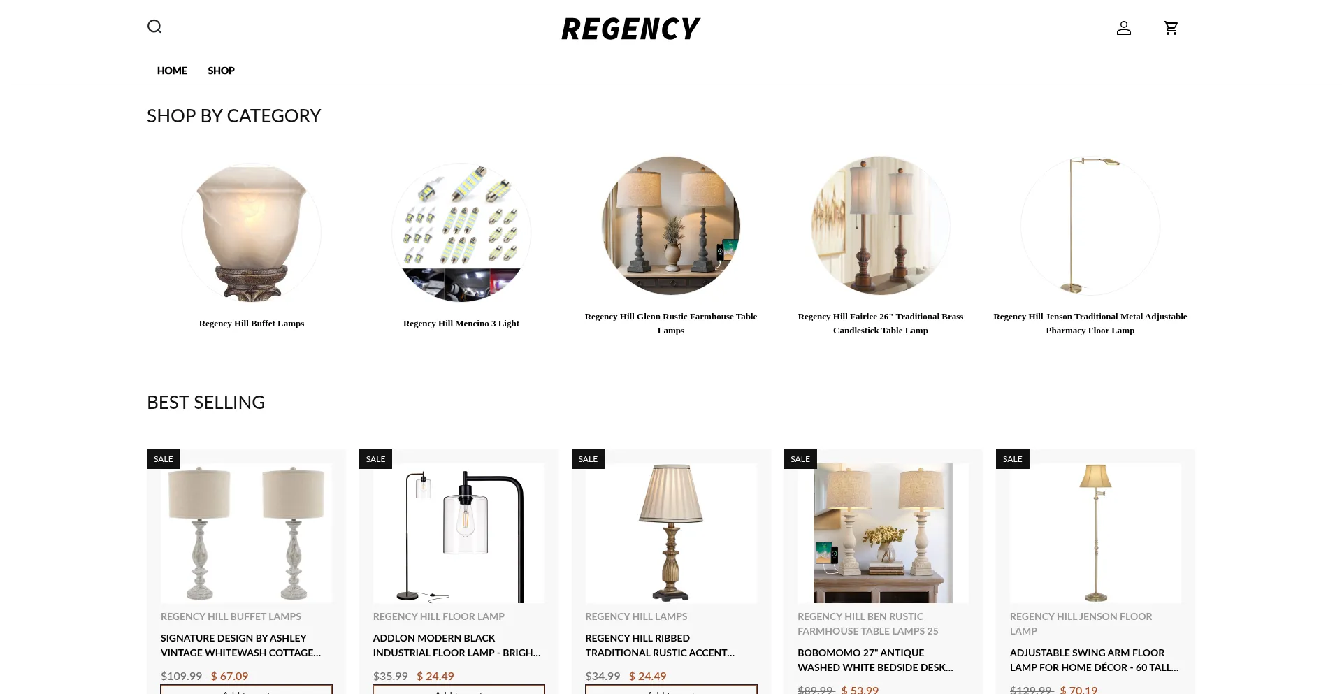 Website screenshot of Regencyhill.shop