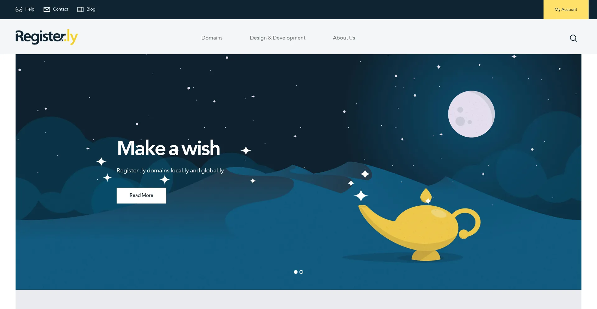Website screenshot of Register.ly