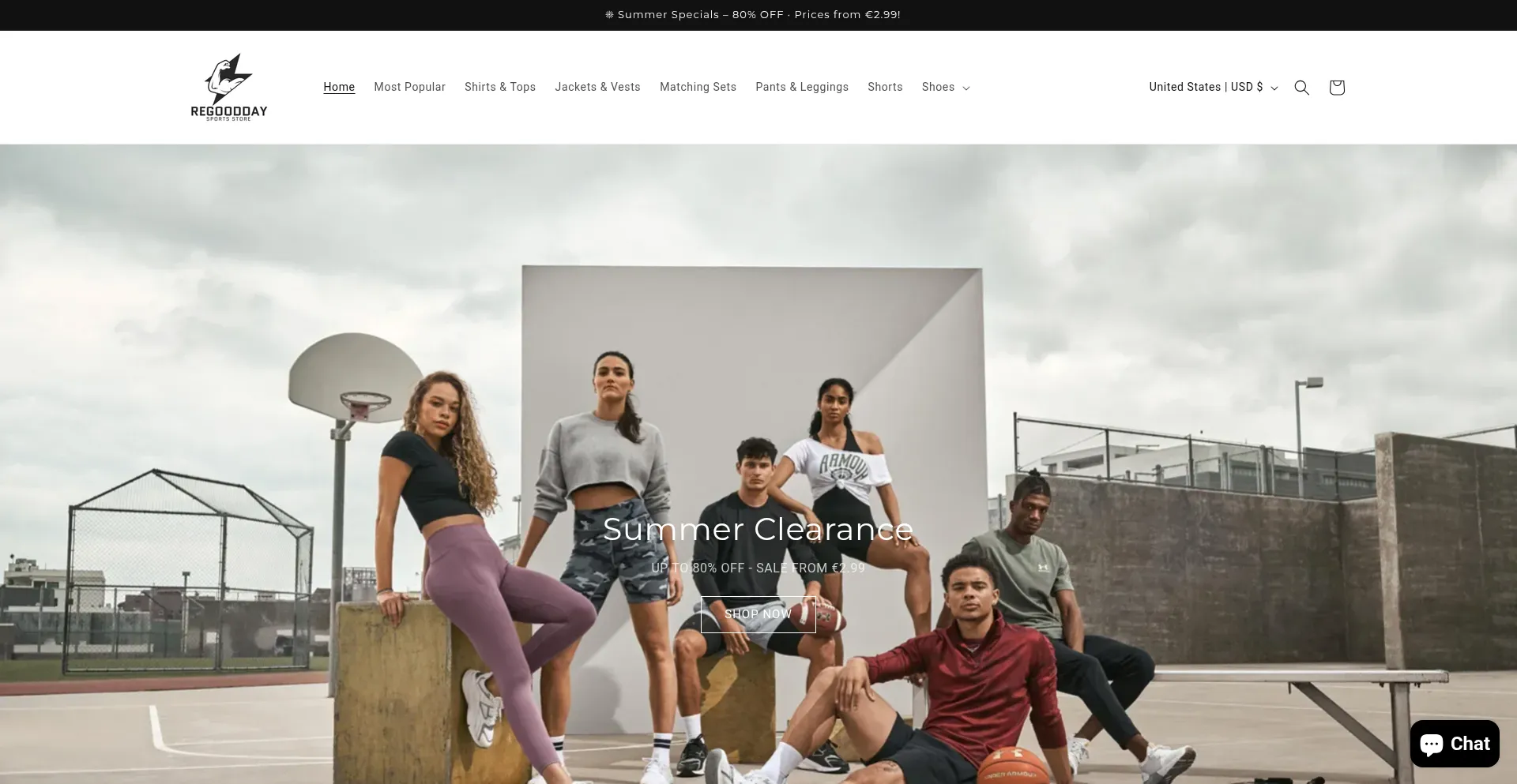 Website screenshot of Regoodday.shop