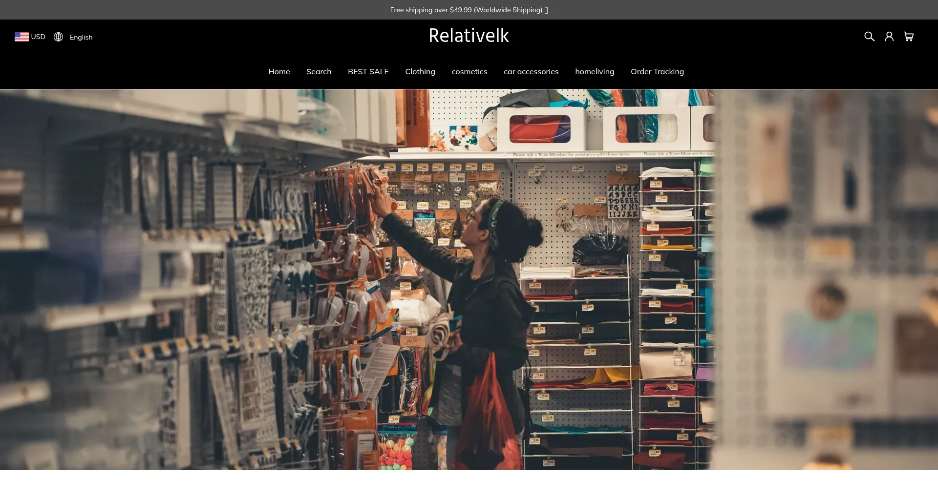 Website screenshot of Relativelk.com