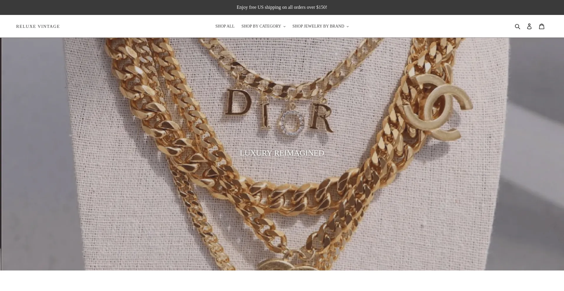 Website screenshot of Reluxevintage.com
