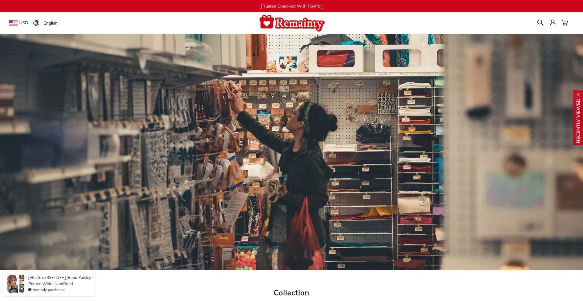 Website screenshot of Remainty.com