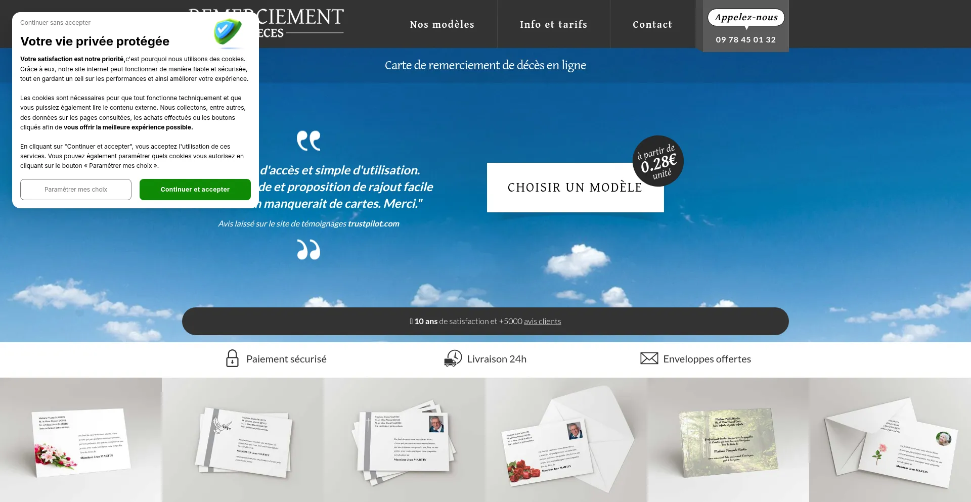 Remerciementdeces.fr Screenshot