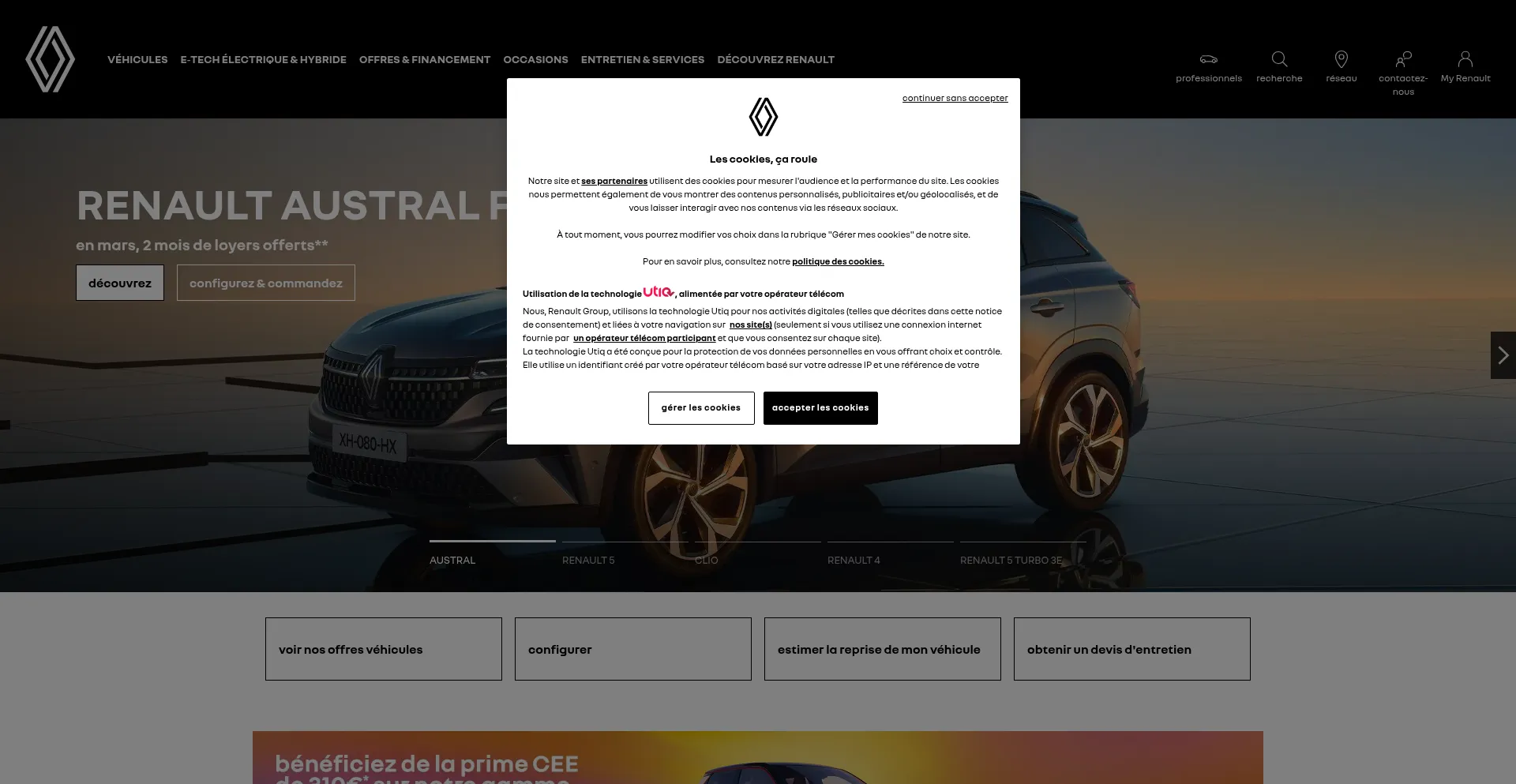 Renault.fr Screenshot