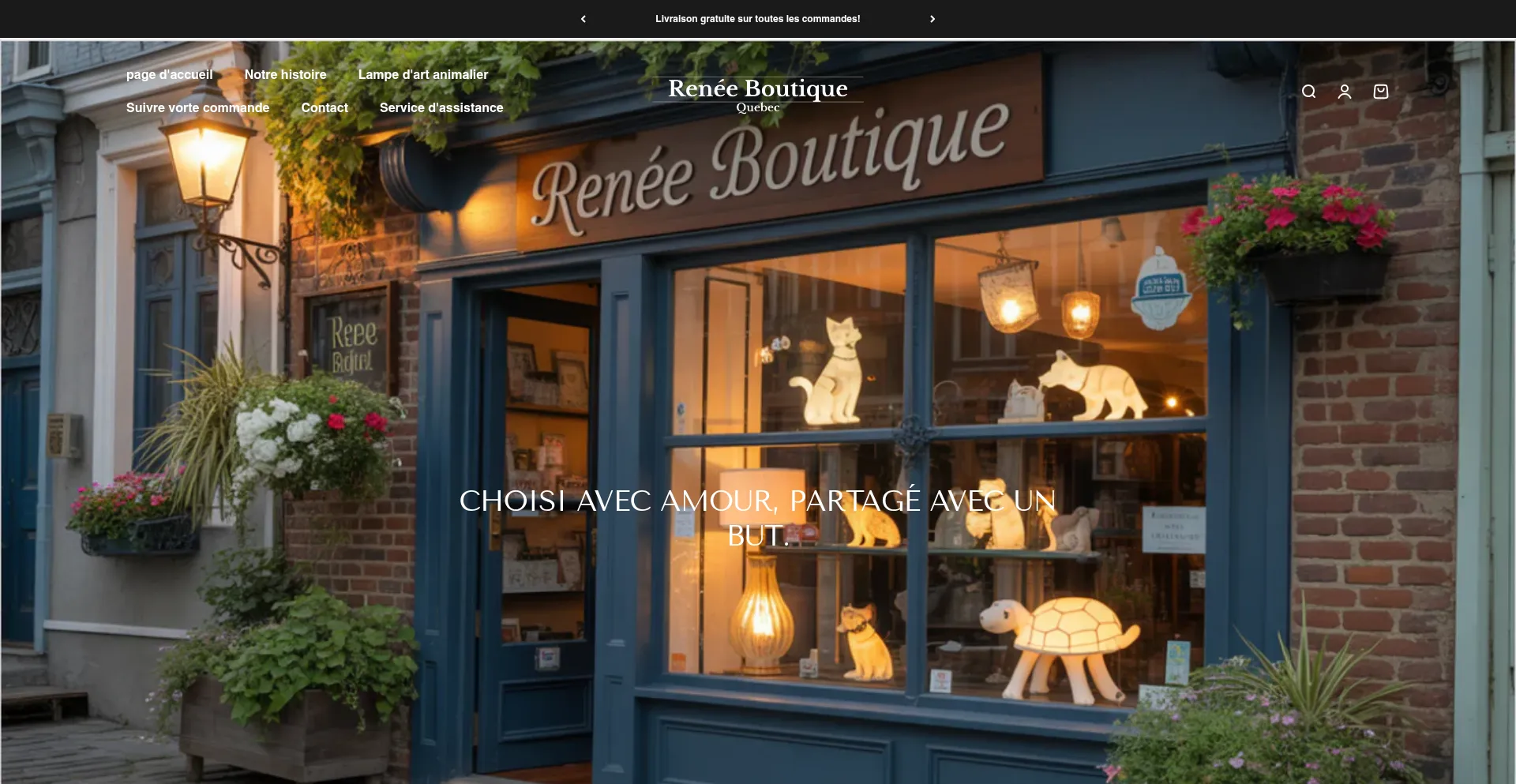 Website screenshot of Reneeboutique.com