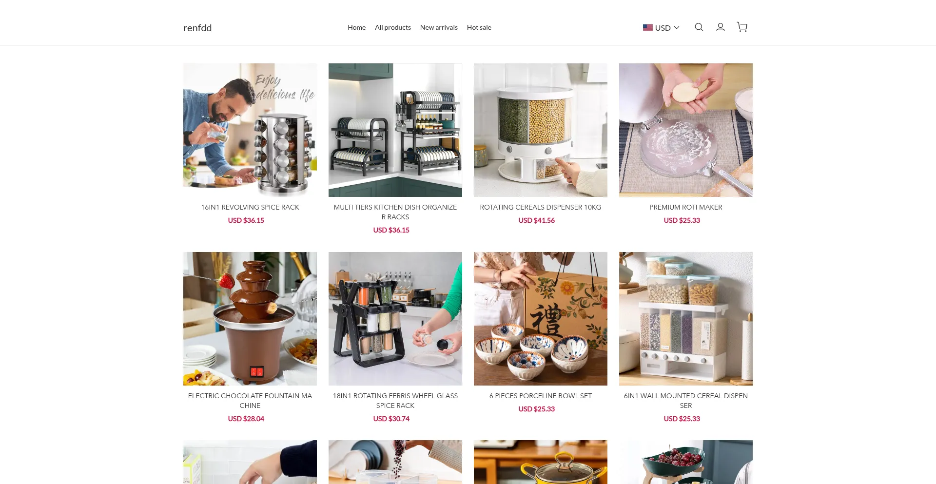 Website screenshot of Renfdd.com