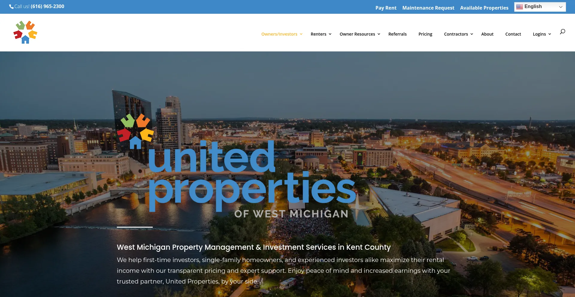 Website screenshot of Rentupm.com