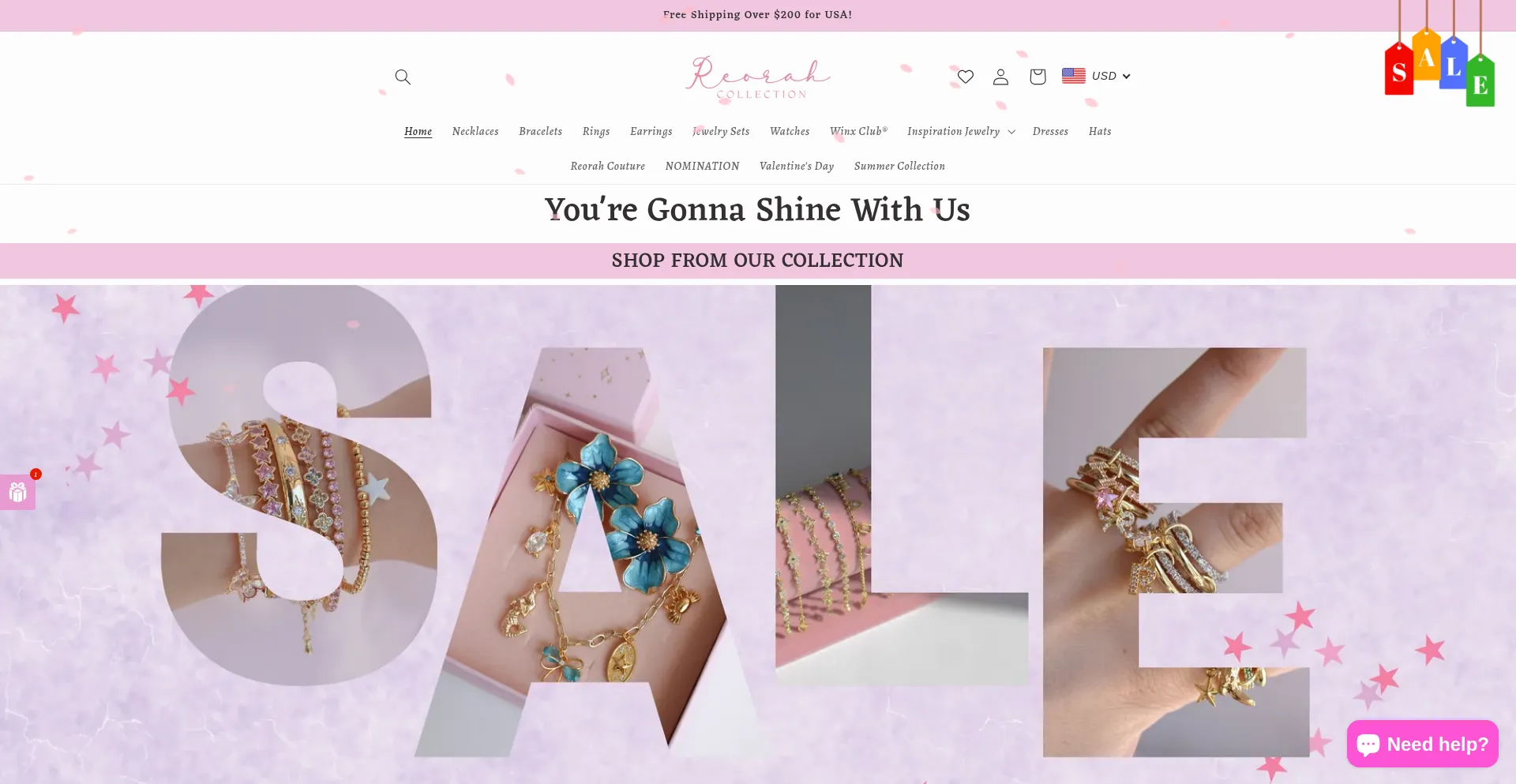 Website screenshot of Reorahcollection.com
