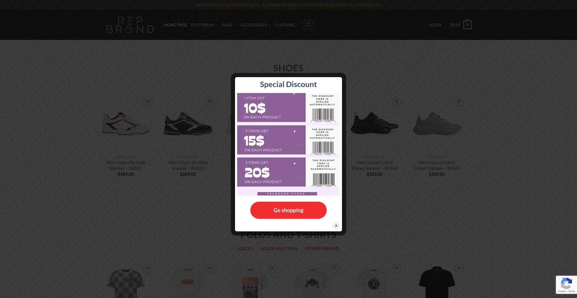Website screenshot of Repbrand.org