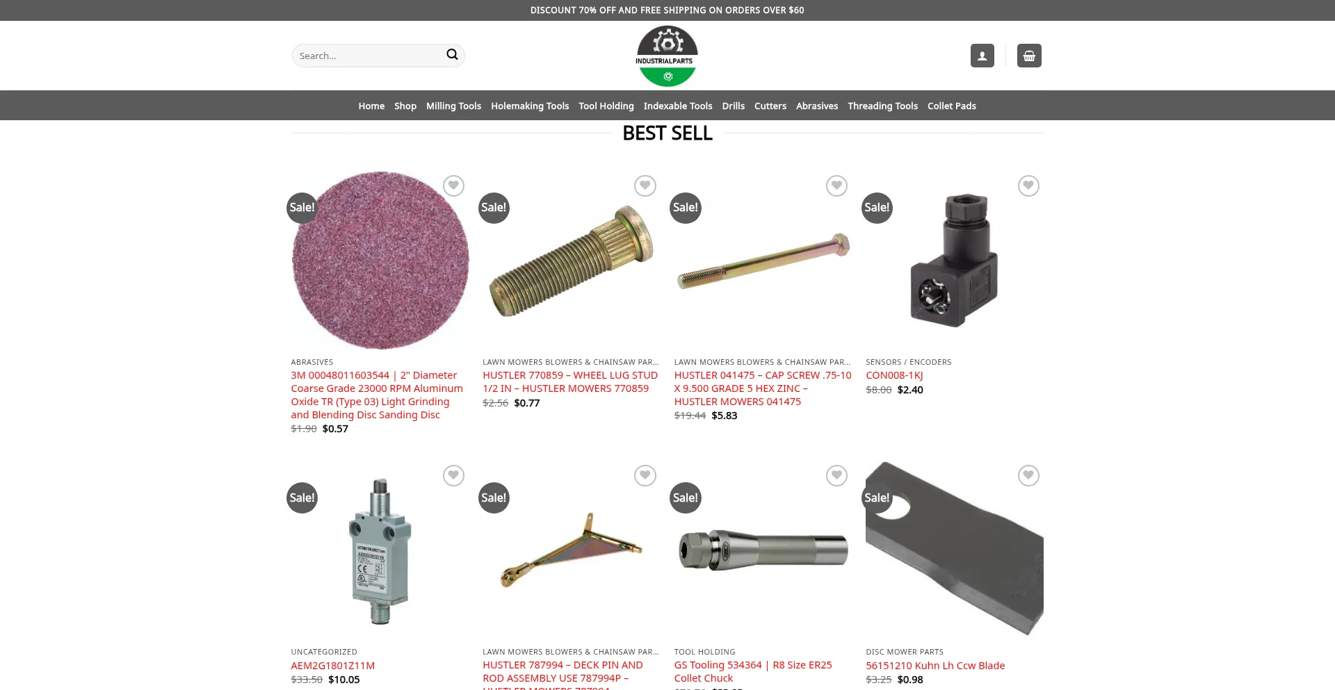 Website screenshot of Replacementindustrialparts.com