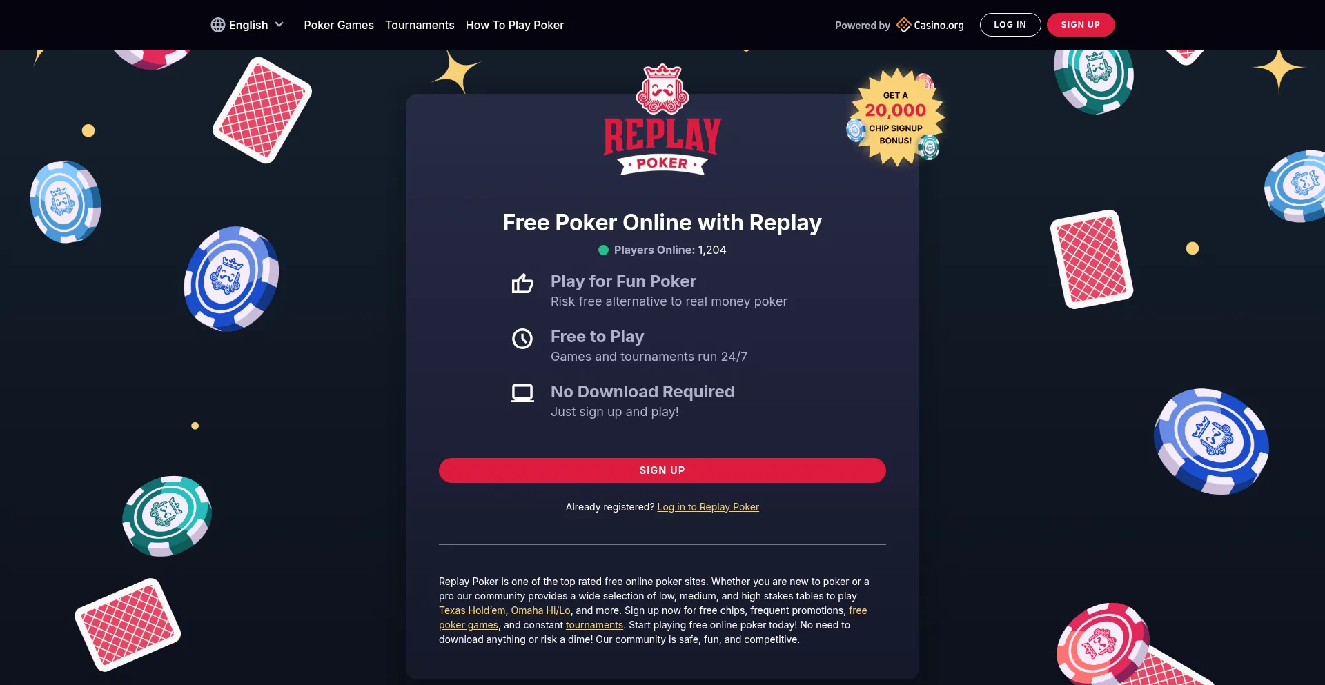 Replaypoker.com Screenshot