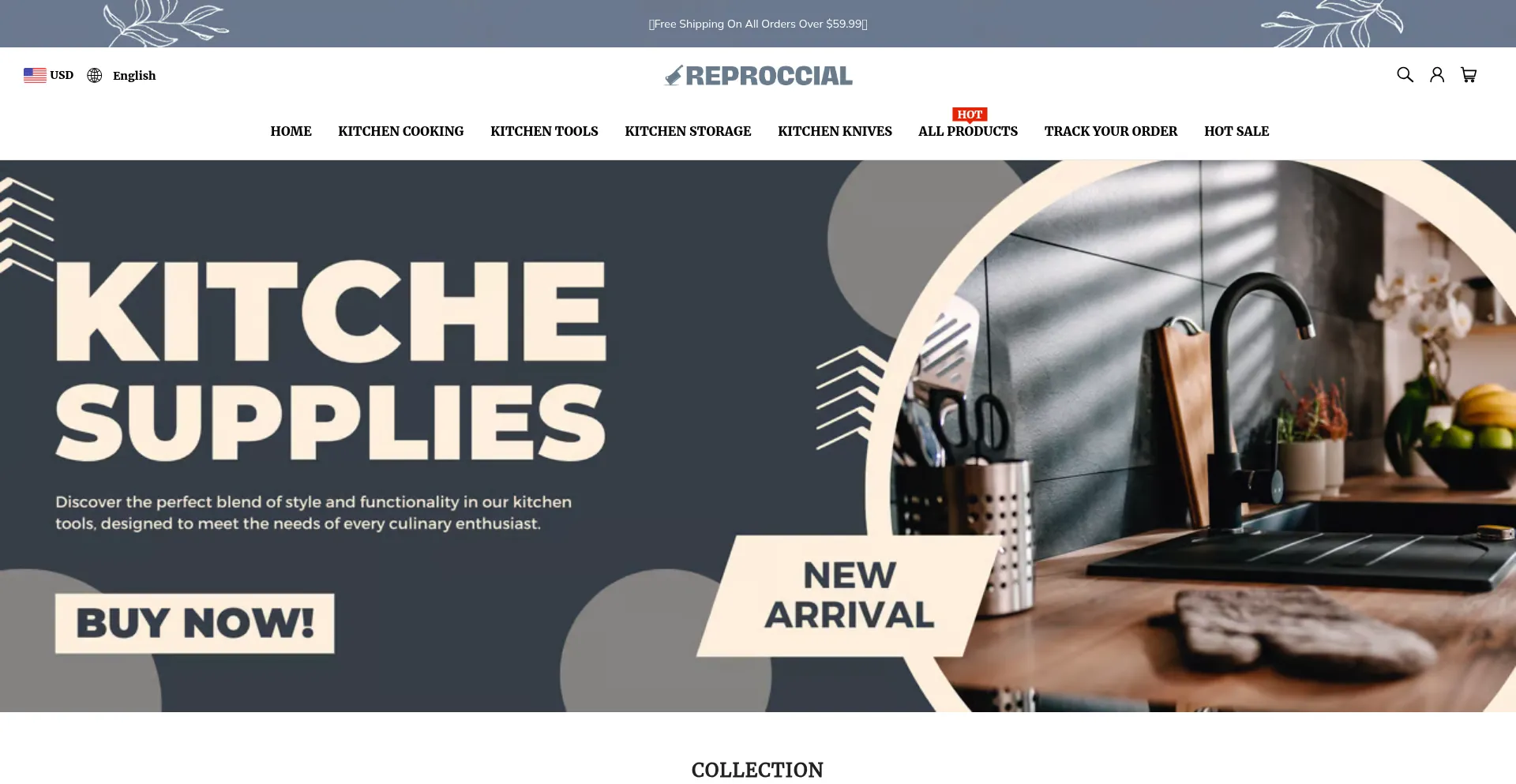 Website screenshot of Reproccial.com