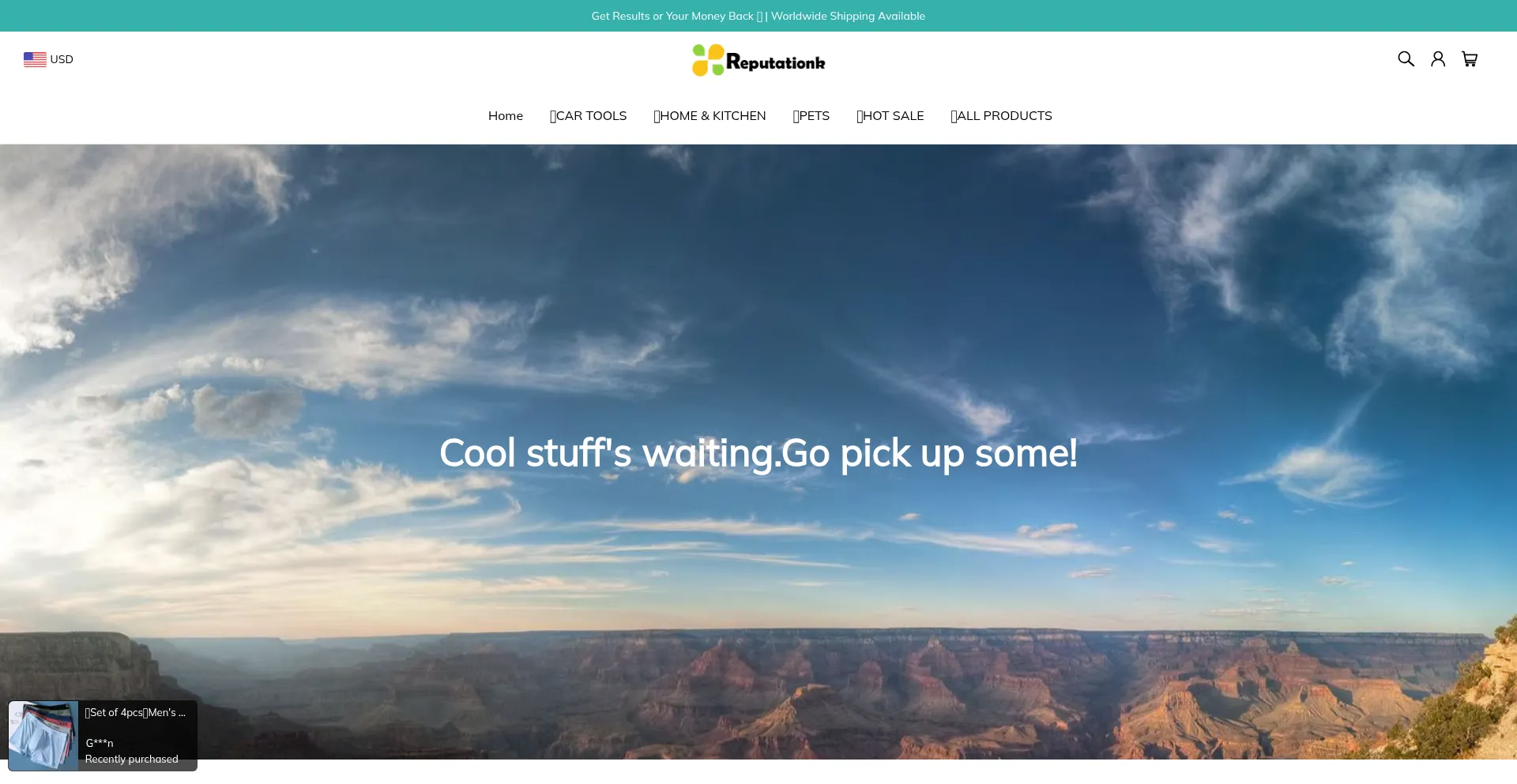 Website screenshot of Reputationk.com