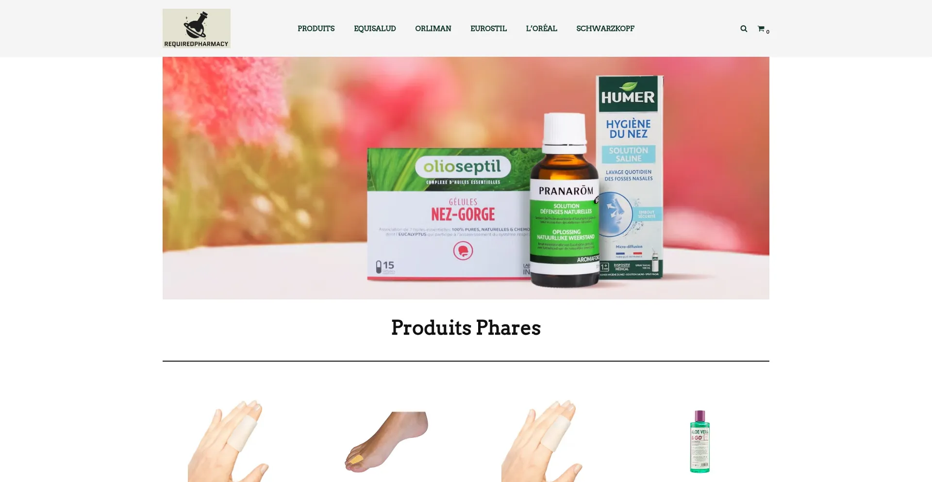 Website screenshot of Requiredpharmacy.com