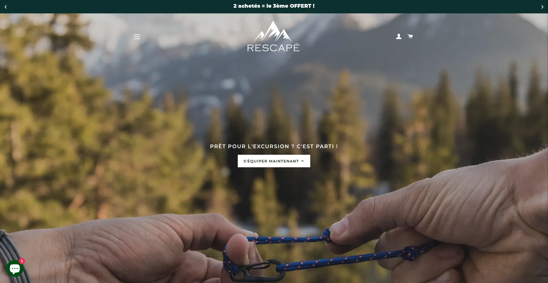Website screenshot of Rescapefrance.fr