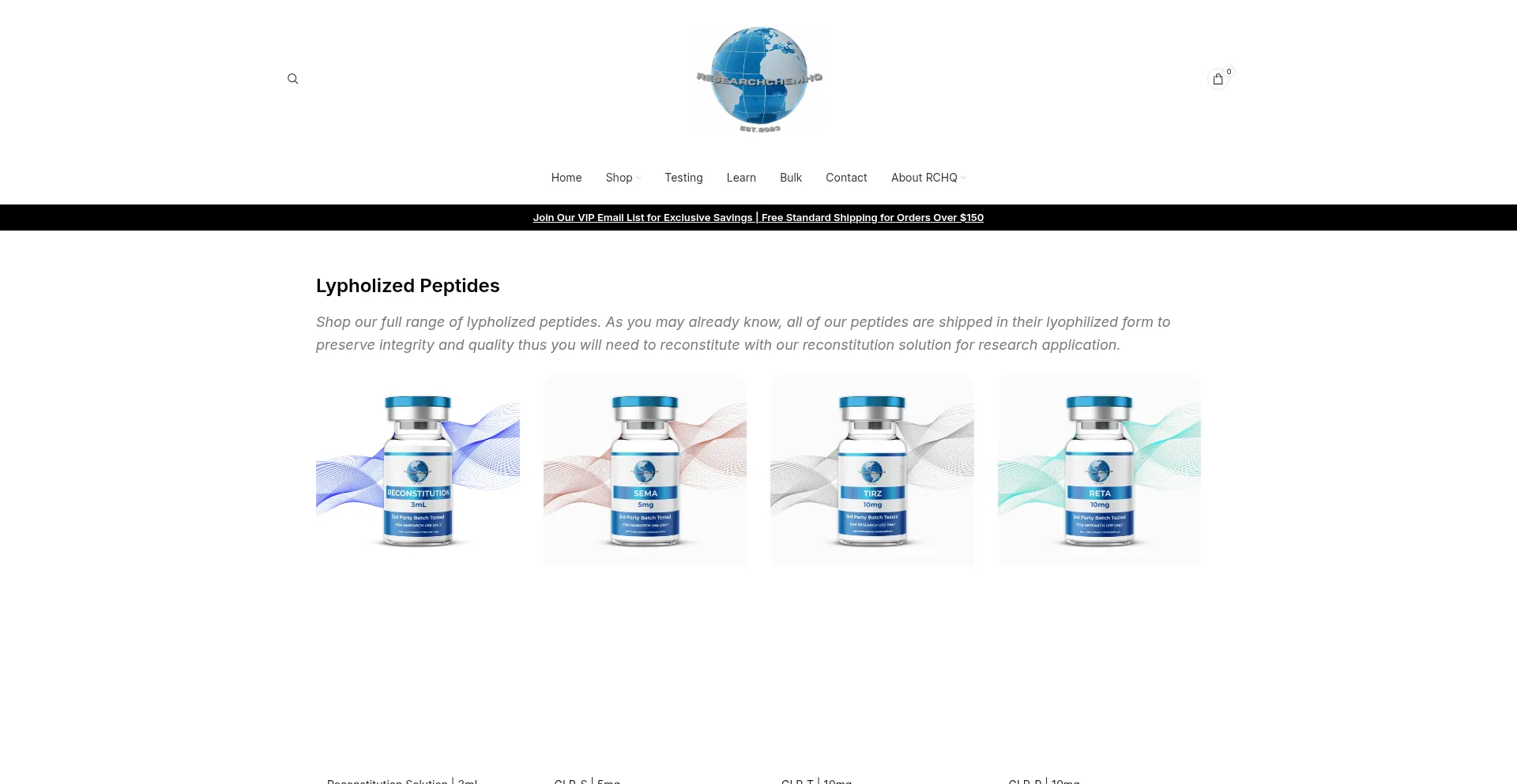 Website screenshot of Researchchemhq.co