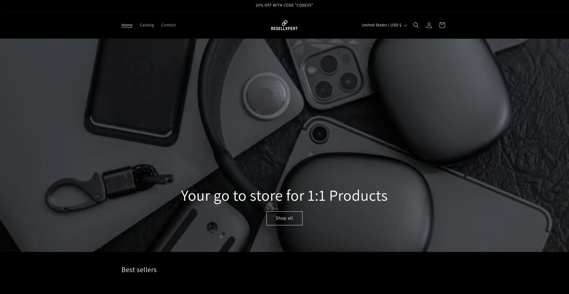 Website screenshot of Resellingxpert.store