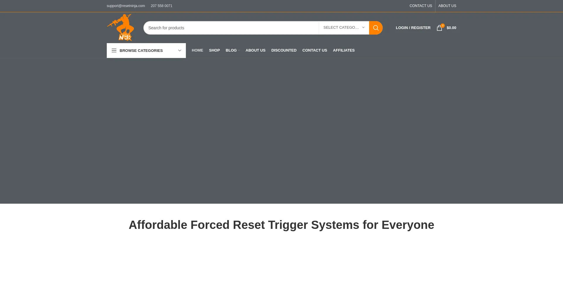 Website screenshot of Resetninja.com