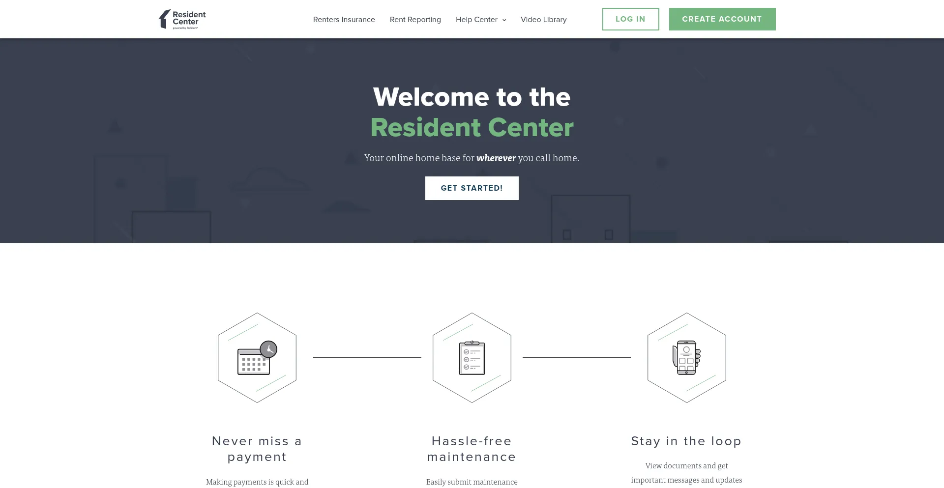 Residentcenter.com Screenshot