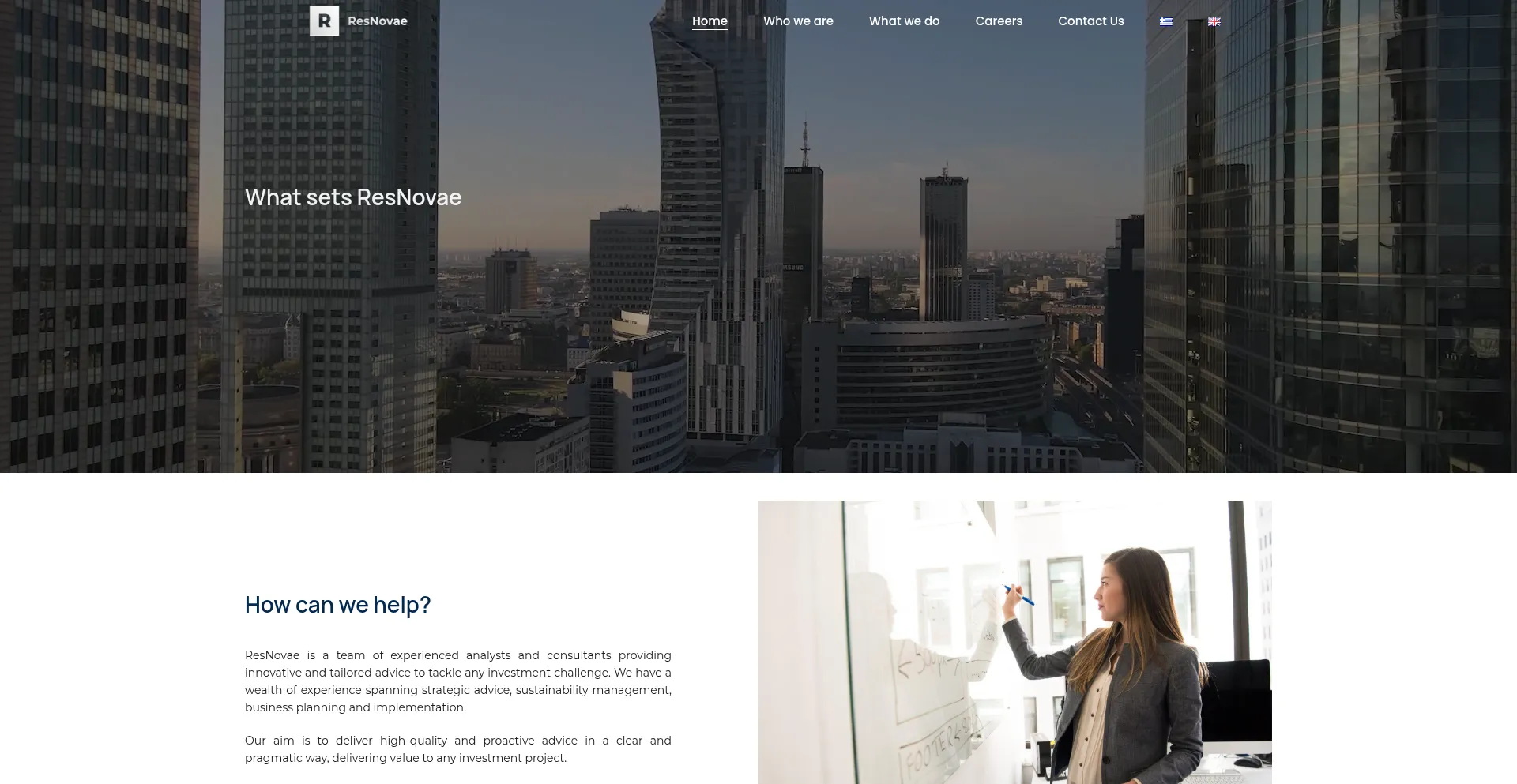 Website screenshot of Resnovae.gr