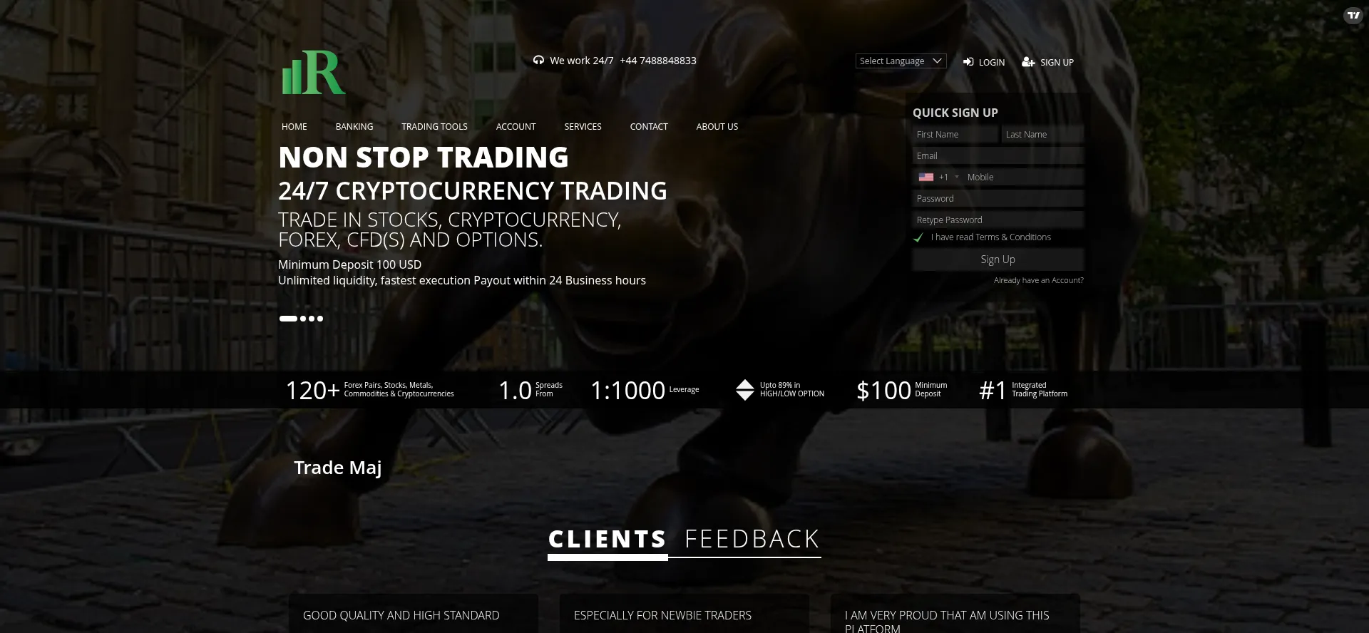 Website screenshot of Resonaholding.com