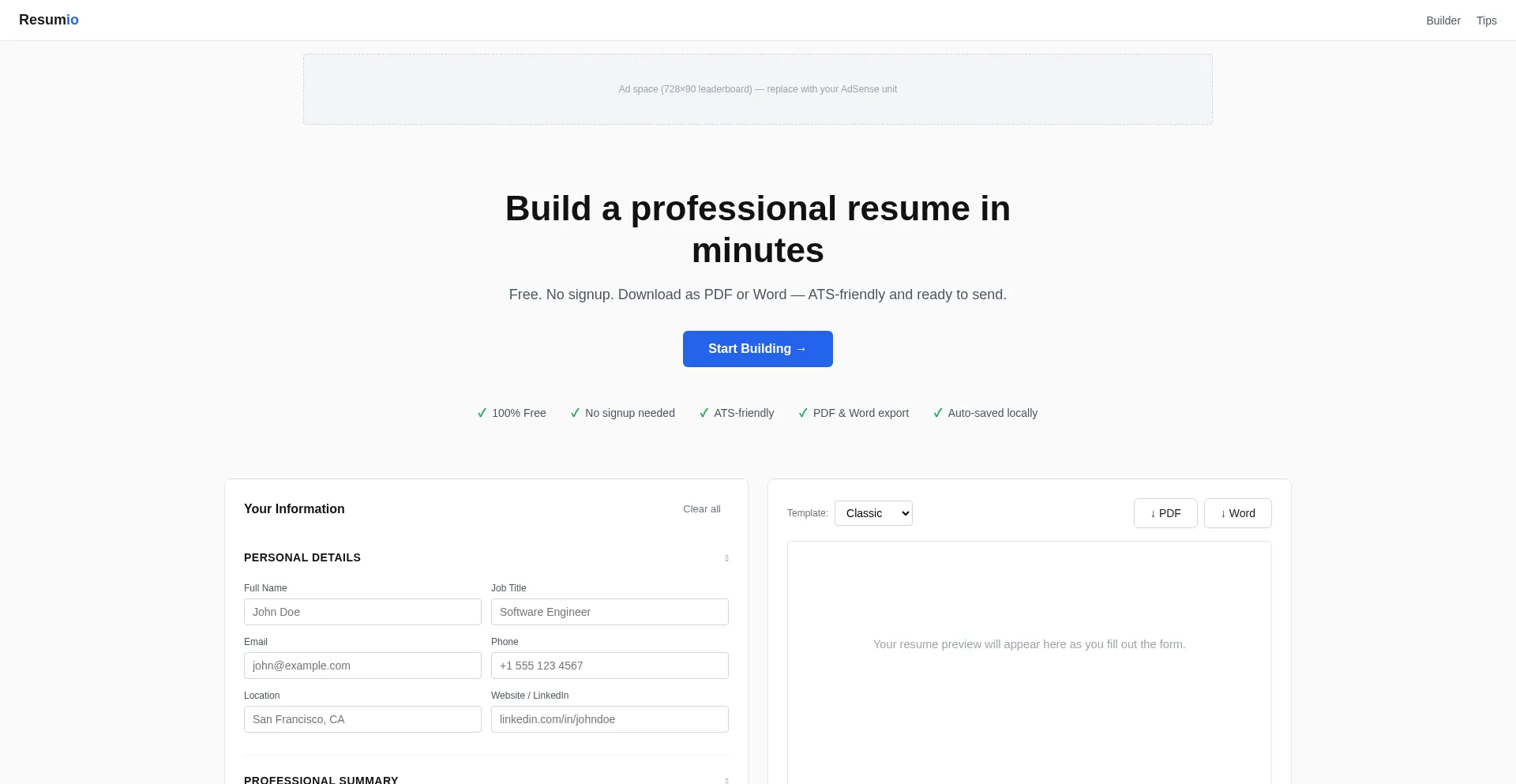 Resumio.online