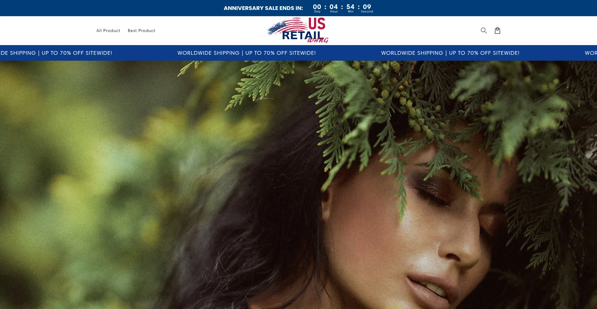 Website screenshot of Retailwang.com