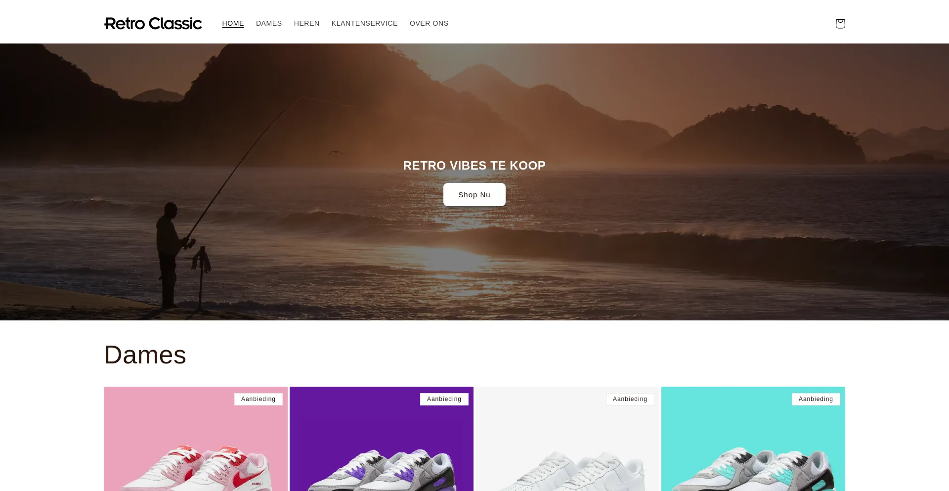 Website screenshot of Retro-classic.nl