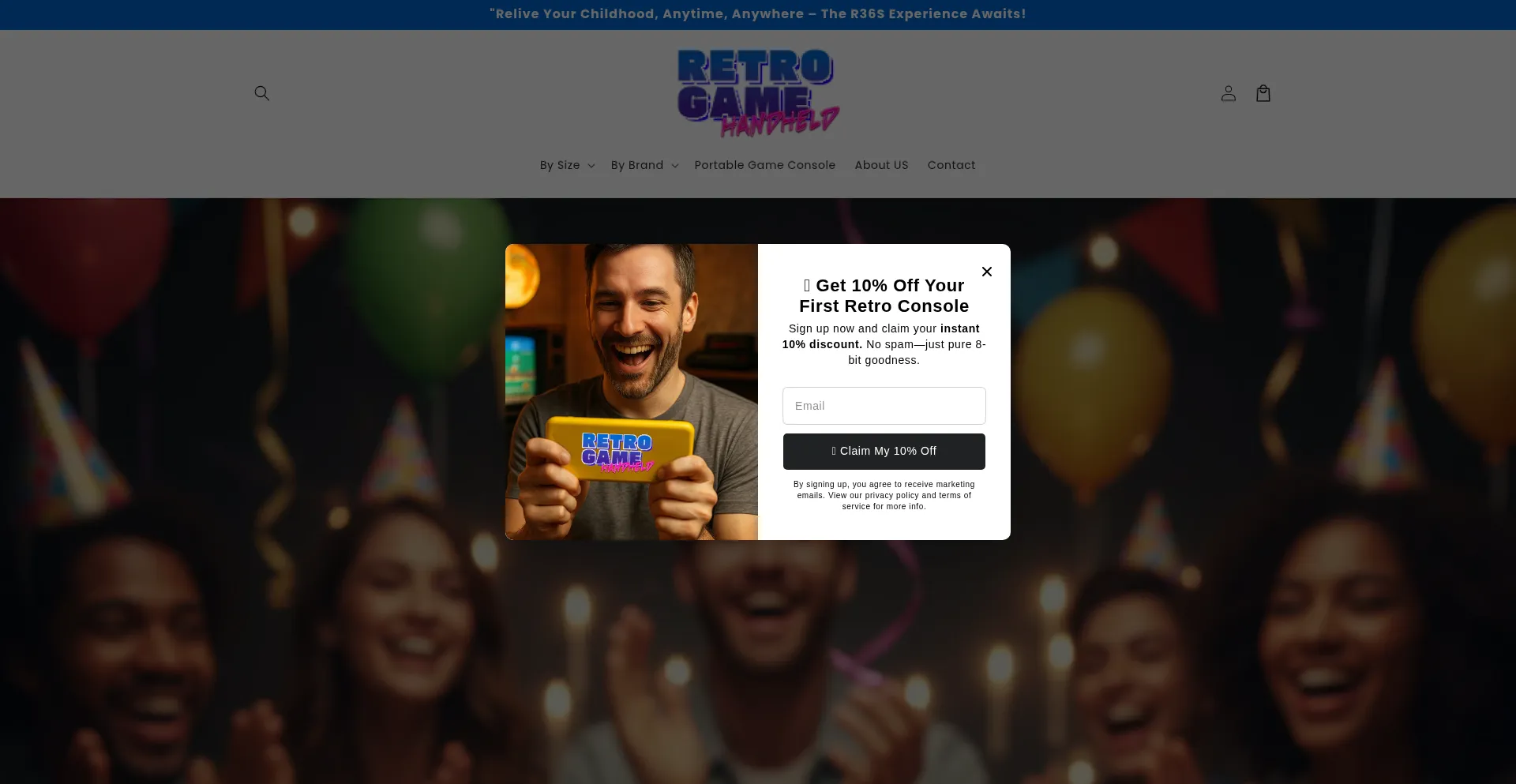 Website screenshot of Retrogamehandheld.com