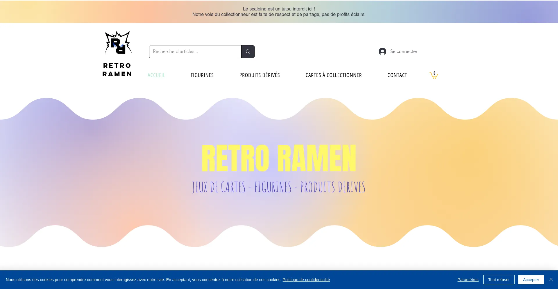 Website screenshot of Retroramen.eu