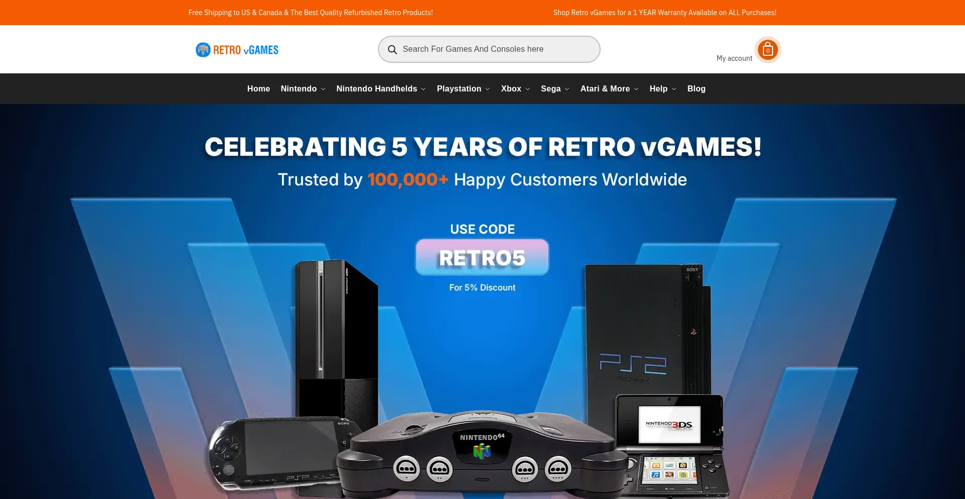 Retrovgames.com Screenshot