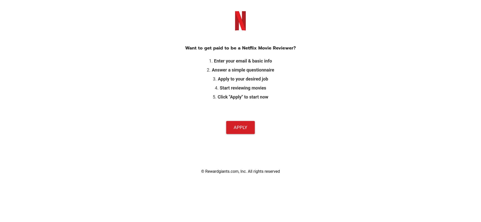 Website screenshot of Reviewersjob.com